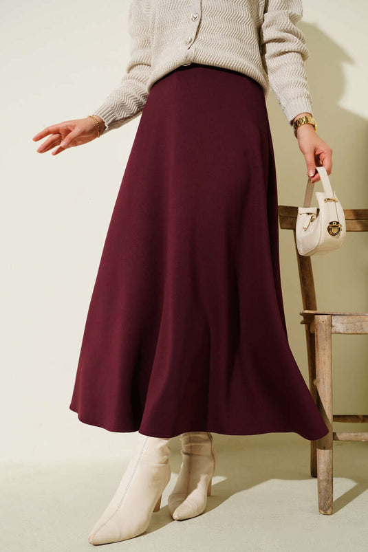 Scuba Mevlana Skirt Burgundy