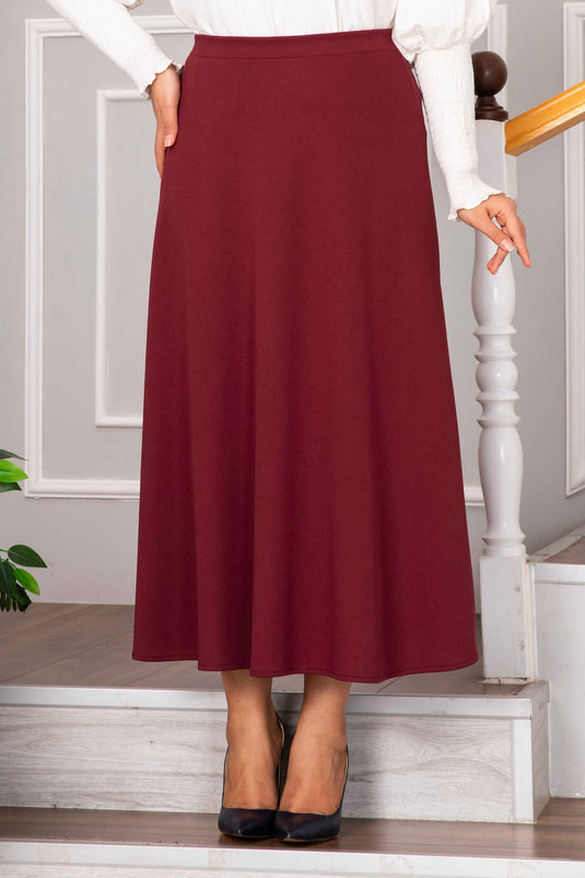 Jupe Hijab Mevlana En Crêpe Scuba Bordeaux