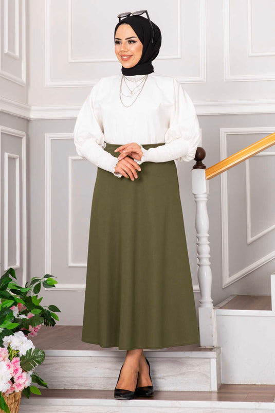 Scuba Crepe Mevlana Hijab nederdel Khaki