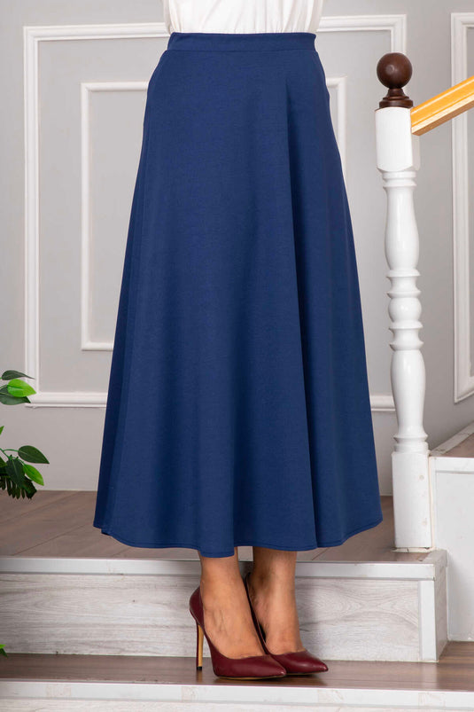 Jupe Hijab Mevlana En Crêpe Scuba Indigo