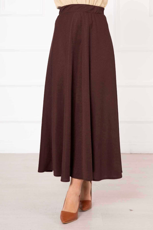 Scuba Mevlana Hijab Skirt Brown