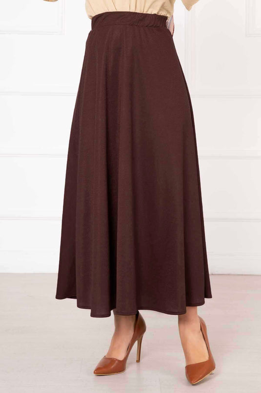 Scuba Mevlana Hijab Skirt Brown