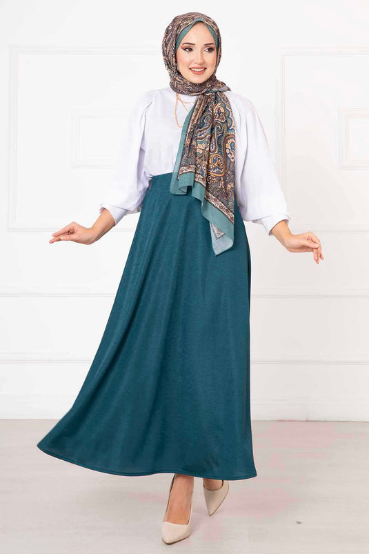 Scuba Mevlana Hijab Skirt Petrol