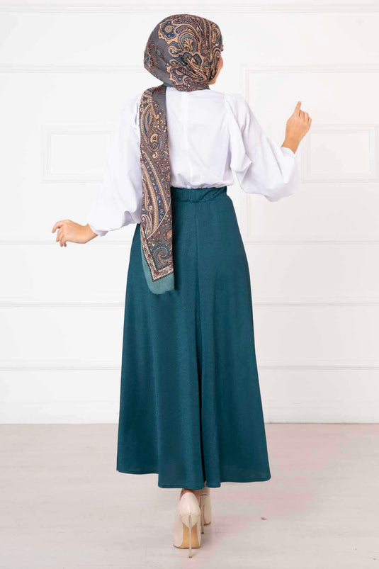 Scuba Mevlana Hijab Skirt Petrol