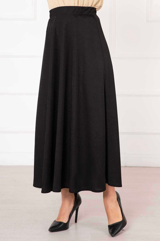 Scuba Mevlana Hijab Skirt Black