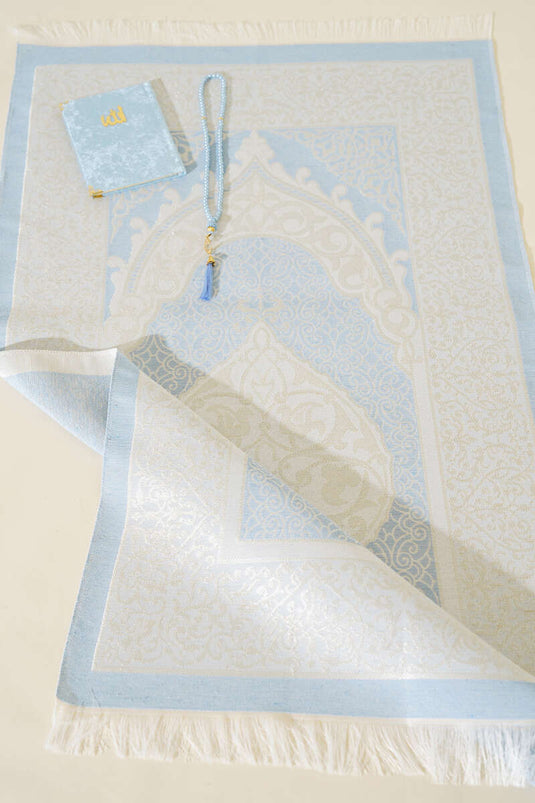 Ensemble de tapis de prière bleu