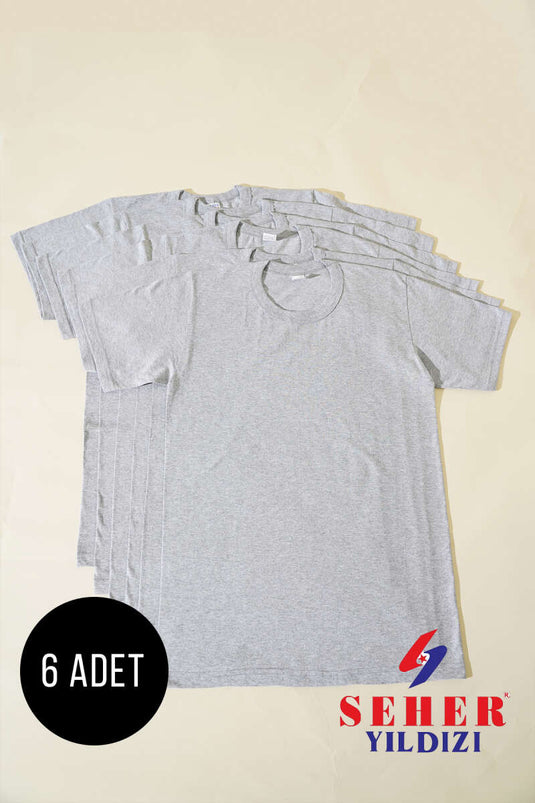 Body en coton peigné gris pour homme Morning Star, lot de 6