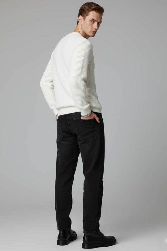 Thessaloniki Knit Men's Sweater, Ecru