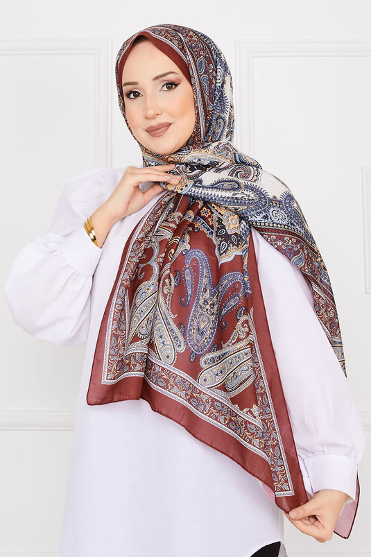 Chal hijab con estampado étnico Sena -10