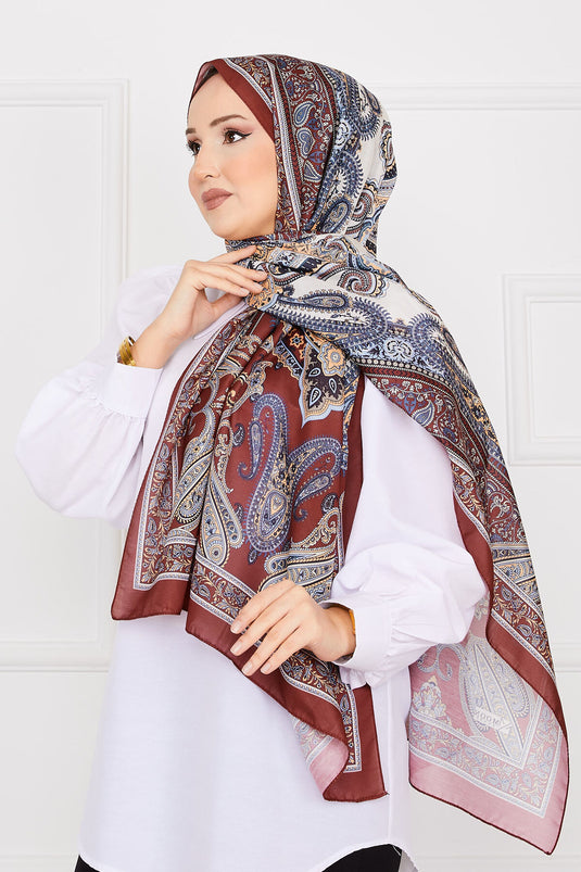 Sena Ethno-gemusterter Hijab-Schal -10