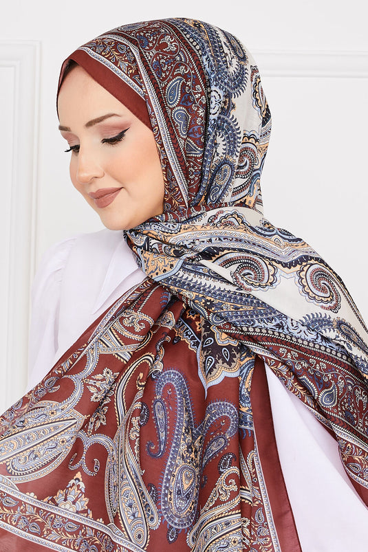 Sena Ethno-gemusterter Hijab-Schal -10