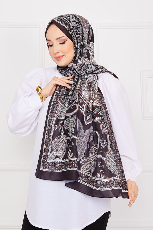 Ethnic Patterned Hijab Scarf -13