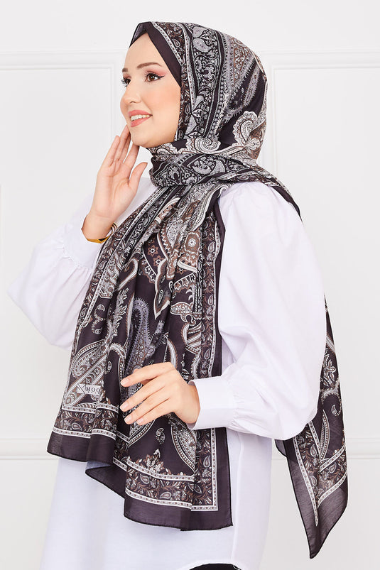 Sena Ethno gemusterter Hijab-Schal -13