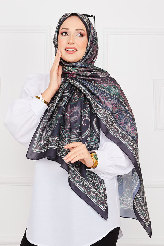 Châle hijab à motifs ethniques Sena -15