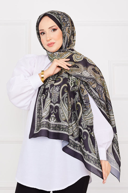 Ethnic Patterned Hijab Scarf -16