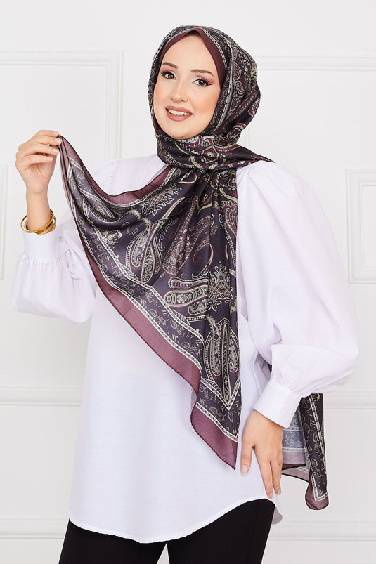 Ethnic Patterned Hijab Scarf -17