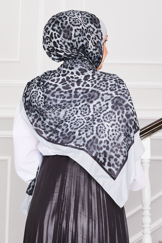 Sena Leopard Patterned Shawl -2