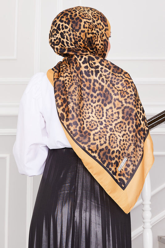 Sena Leopard Patterned Shawl -3