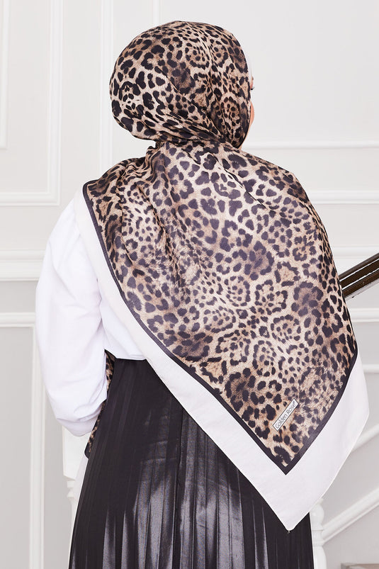 Sena Leopard Patterned Shawl -4