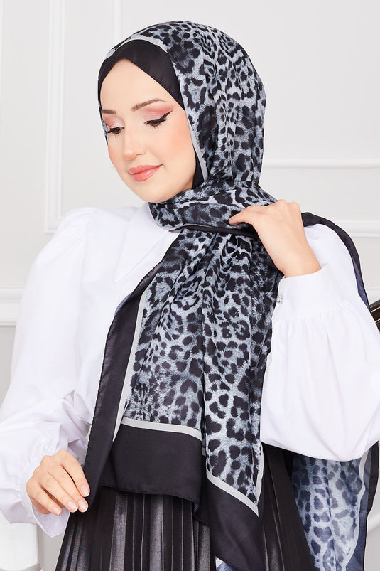 Sena Leopard Patterned Shawl -5