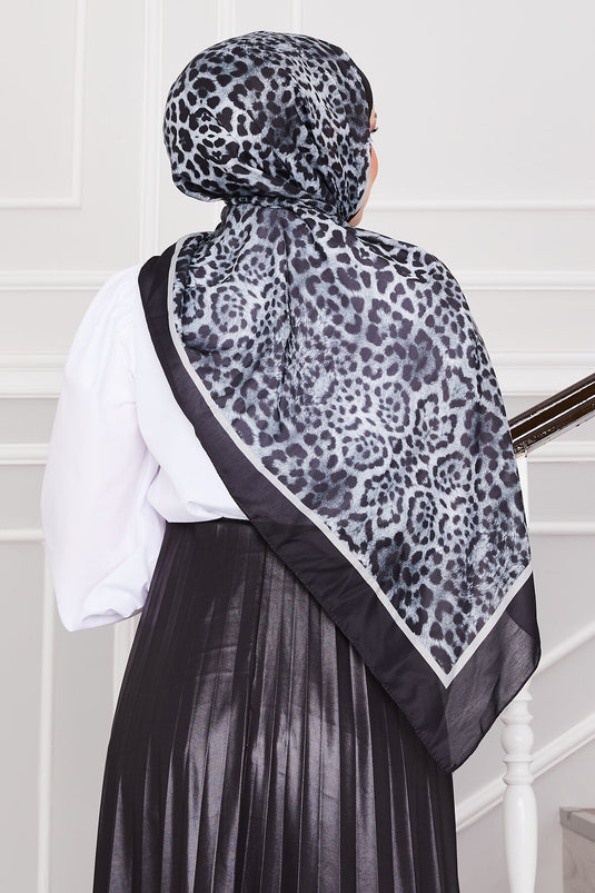 Sena Leopard Patterned Shawl -5