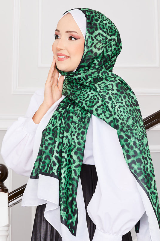 Sena Leopard Patterned Shawl -6