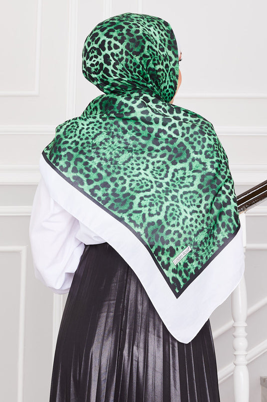 Sena Leopard Patterned Shawl -6