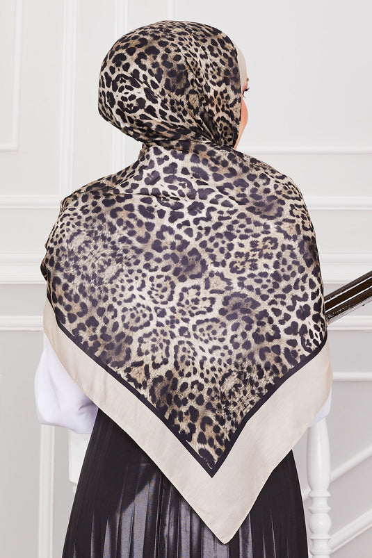 Sena Leopard Patterned Shawl -7