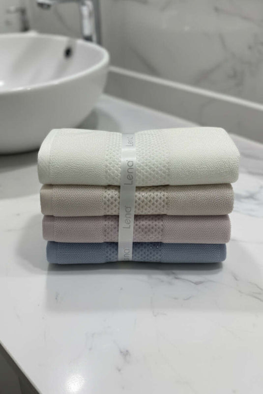 Şerit Çizgili 4'lü El Havlusu Asorti 1