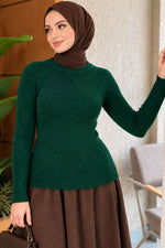 Pull Encolure Rayée Marine