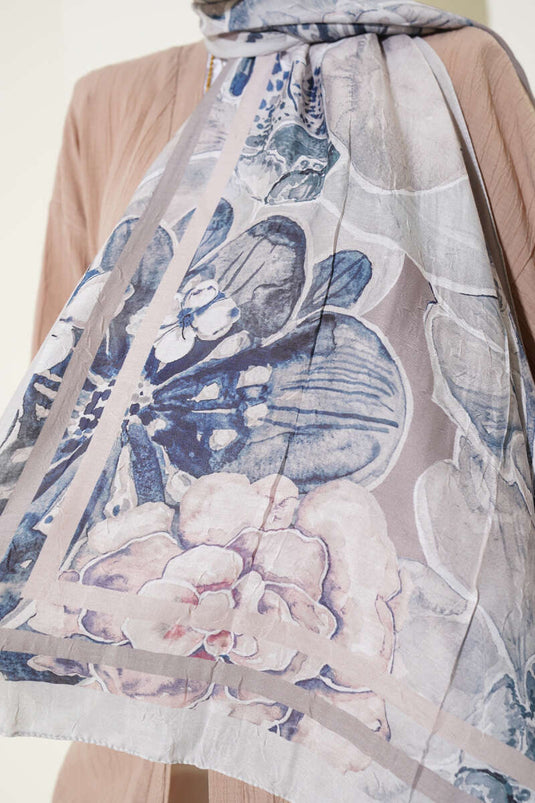 Striped Authentic Patterned Shawl with Stones