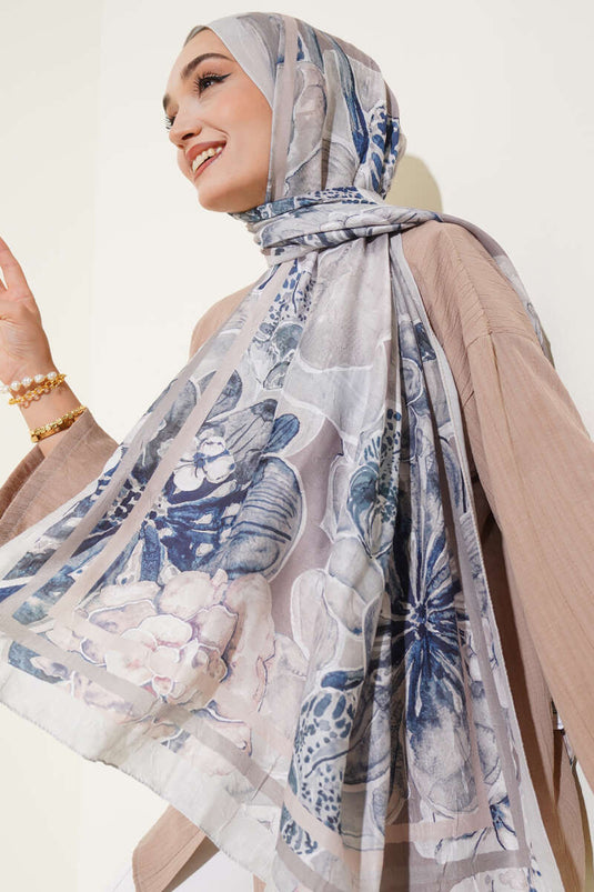 Striped Authentic Patterned Shawl with Stones