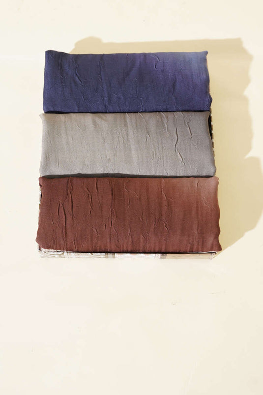 Ensemble de 3 foulards rayés en bambou Kash, assortis 1