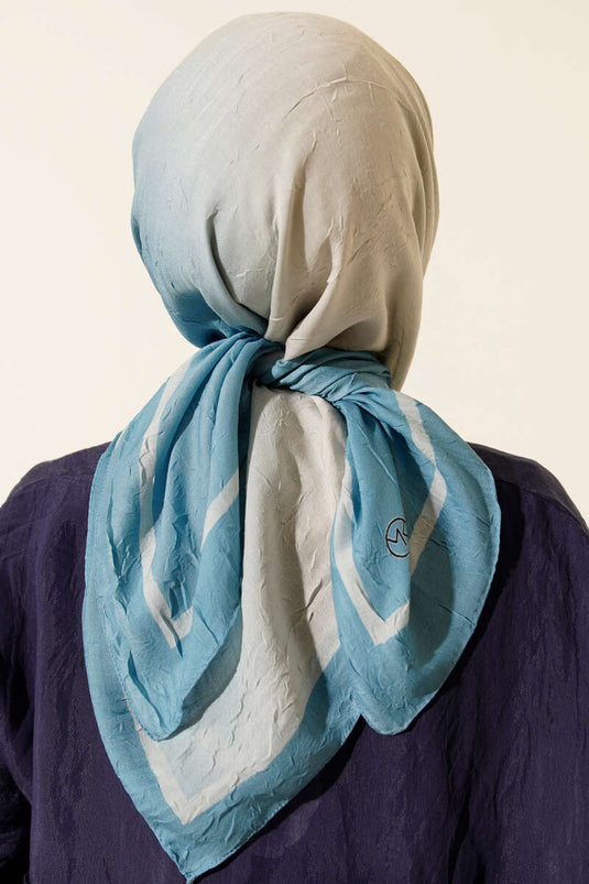 Striped Bamboo Crush Scarf Baby Blue
