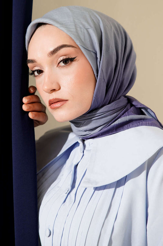 Écharpe rayée en bambou Kash lilas