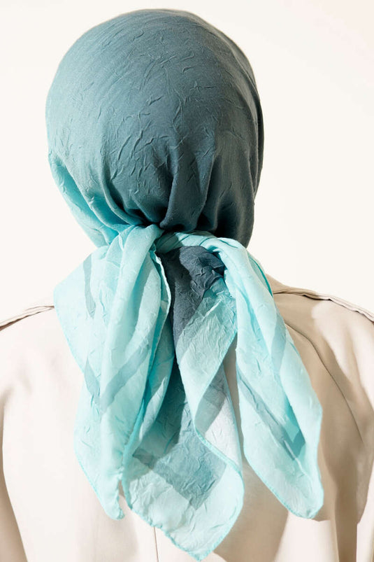 Striped Bamboo Kash Scarf Turquoise