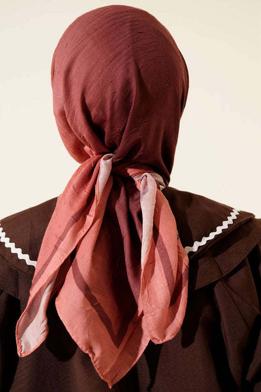 Striped Bamboo Crush Scarf, Baby Pink