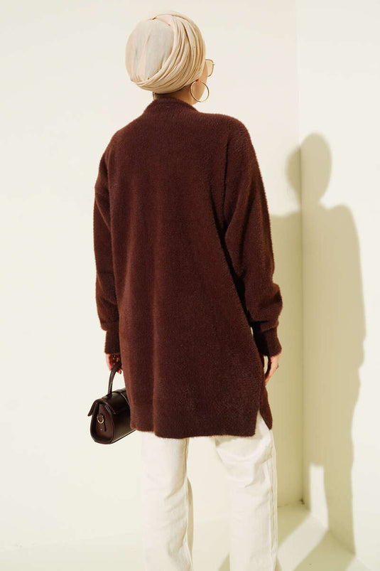 Bearded Tunic with Sprinkled Pearls, Brown