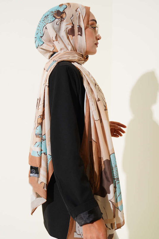 Scialle Lina modello Shelia Latte