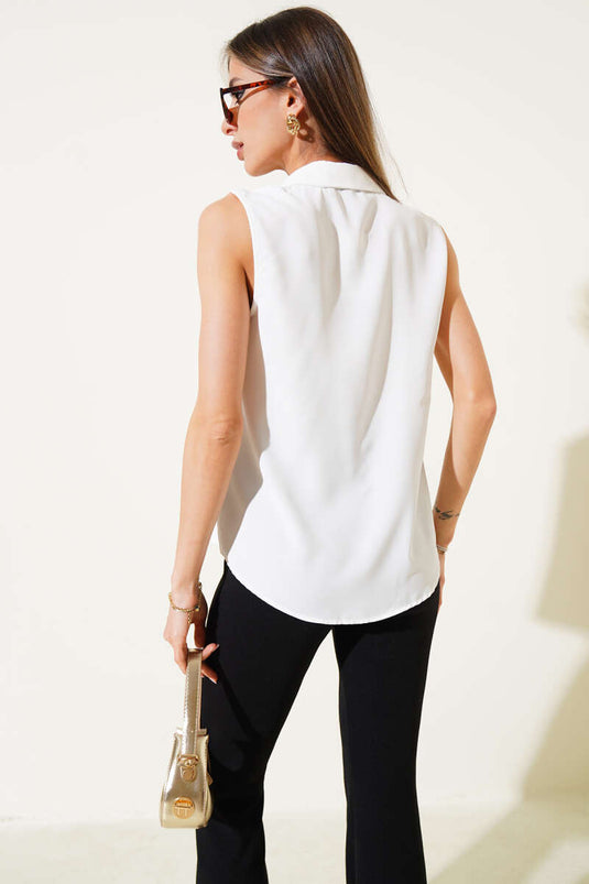 Zero Sleeve Shirt Ecru