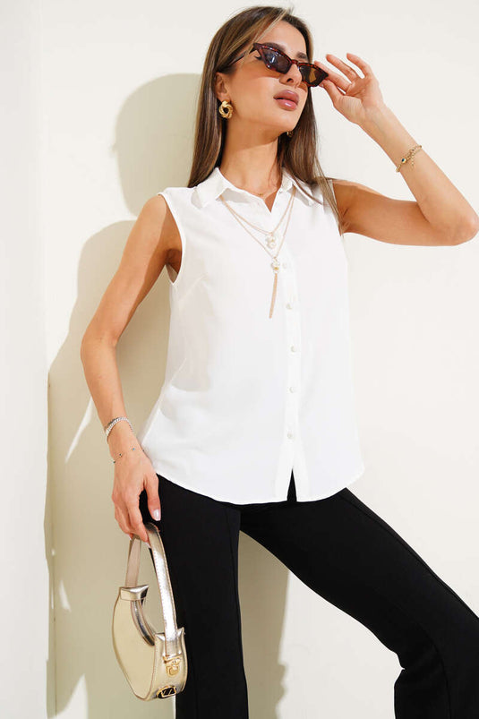 Zero Sleeve Shirt Ecru