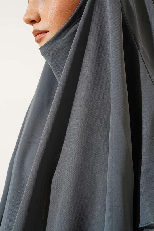 شال حمار شيفون سوفليه رمادي