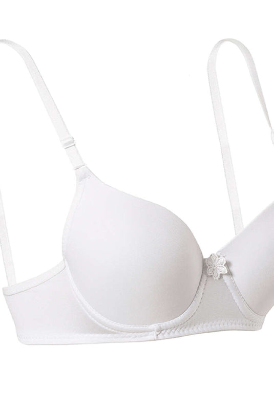 Reggiseno micro imbottito in silicone bianco