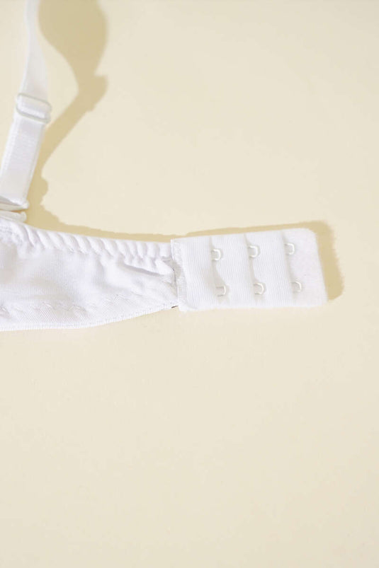 حمالة صدر مبطنة بالسيليكون بدون حمالات باللون الأبيض