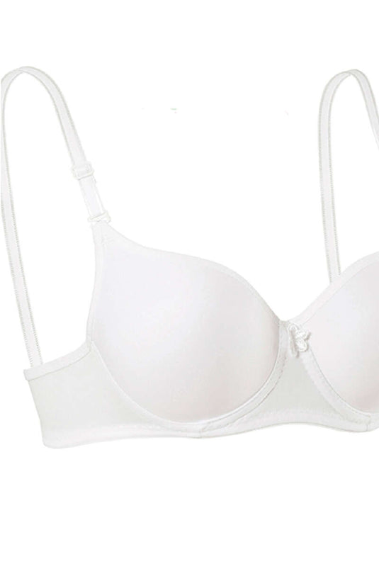 Silicone Flat Padded Bra White