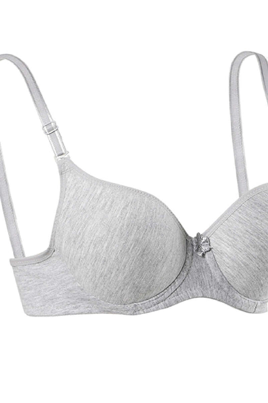 Silicone Flat Padded Bra Gray