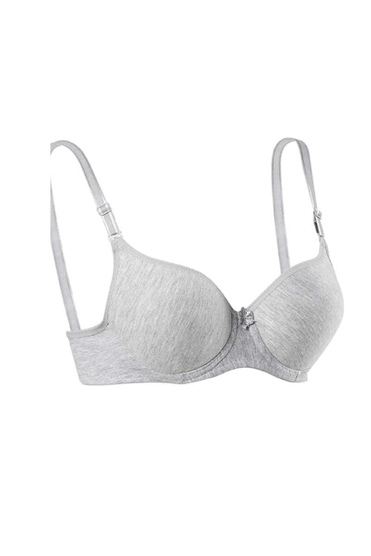 Silicone Flat Padded Bra Gray