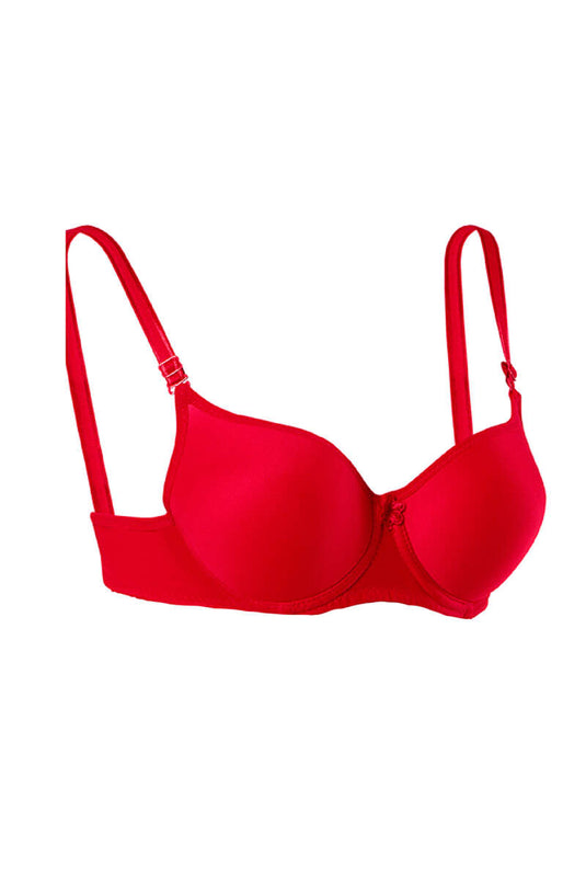 Soutien-gorge plat rembourré en silicone rouge