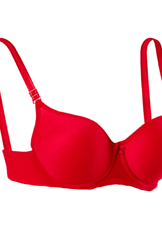 Soutien-gorge plat rembourré en silicone rouge