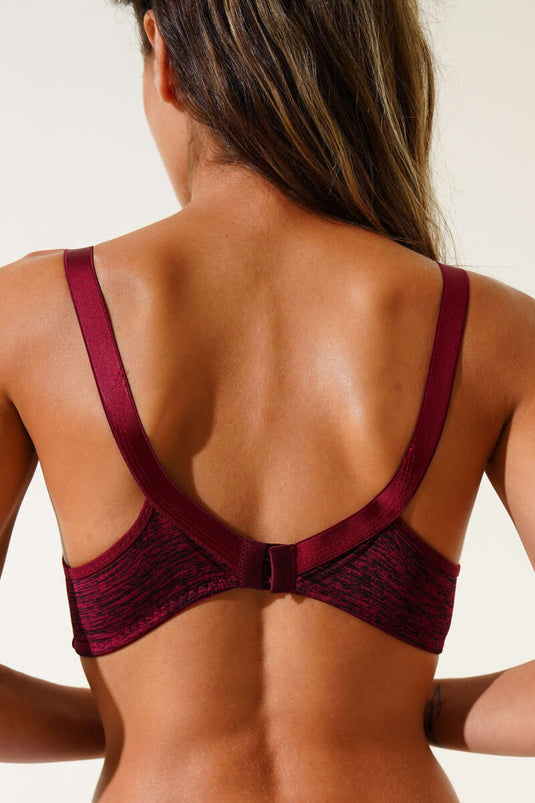 Desteksiz Telsiz İçi Boş Sütyen Melanj Bordo
